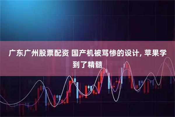 广东广州股票配资 国产机被骂惨的设计, 苹果学到了精髓